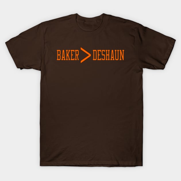 Baker Mayfield is greater than Deshaun Watson T-Shirt by Retro Sports